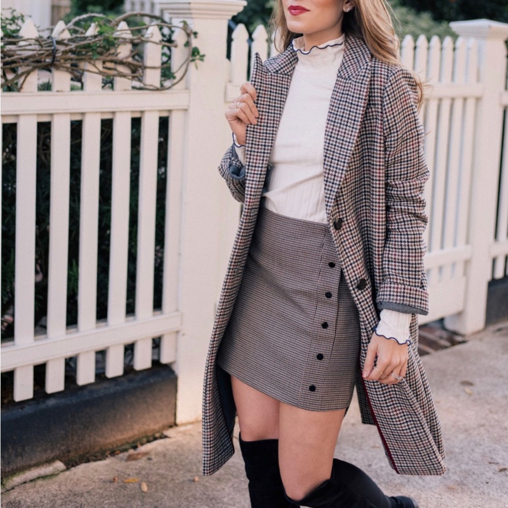 Sandro Plaid Skirt NWT Size 1